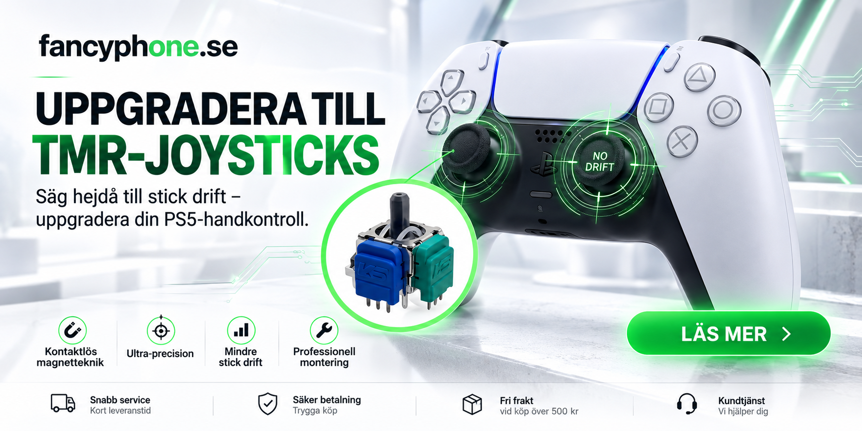 Uppgradera din PS5-kontroll till TMR-Joysticks